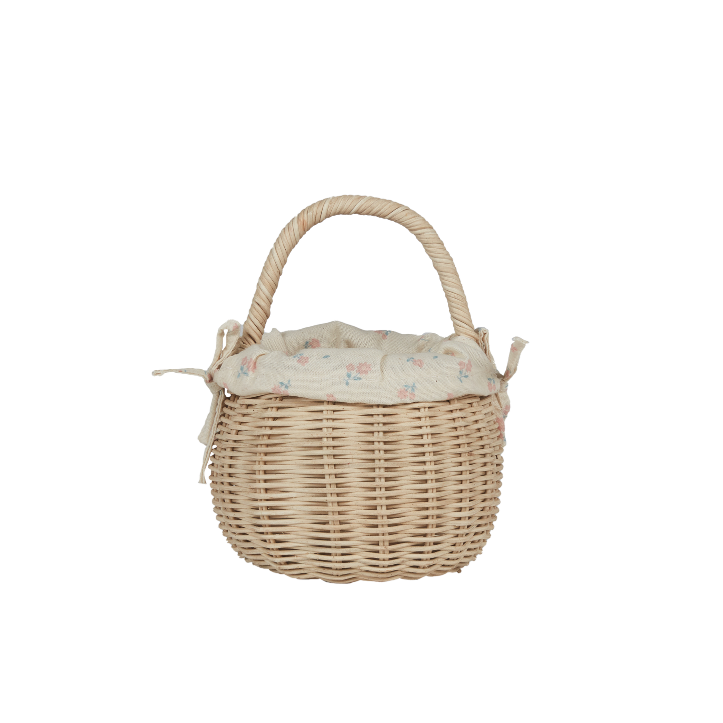 Rattan Berry Basket with lining Pansy