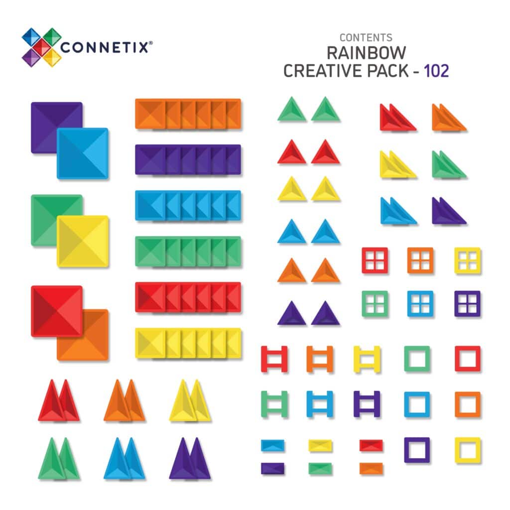 Connetix Tiles | Rainbow | 102pc