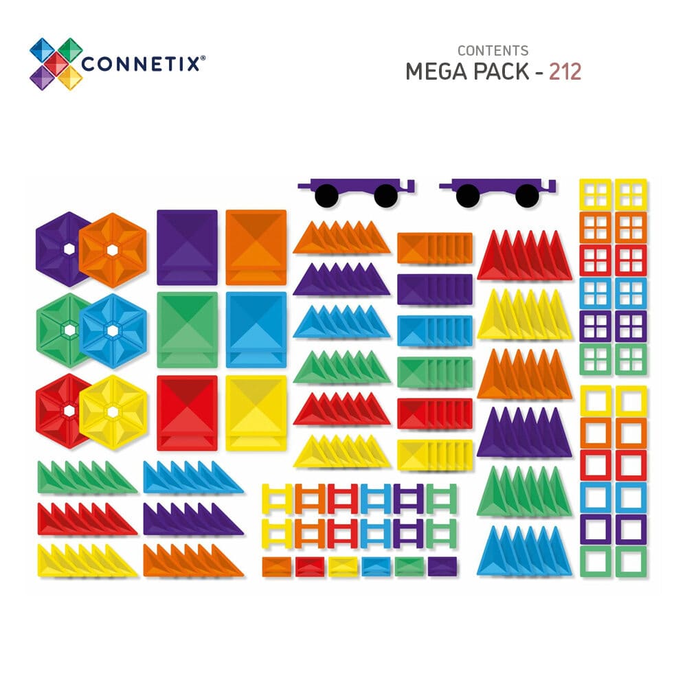 Connetix Tiles | Rainbow |  212pc Mega Pack