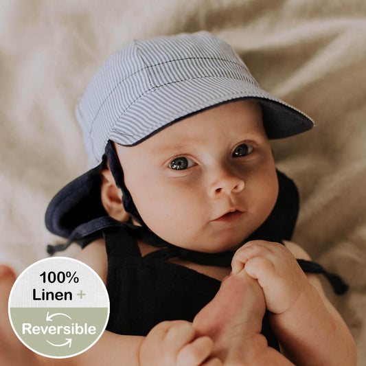 Lounger Baby Reversible Flap Sun Hat | Charlie & Indigo