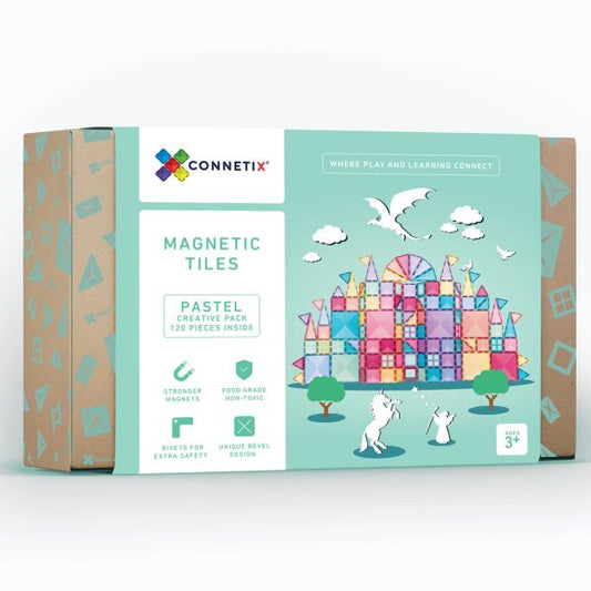 Connetix Tiles | Pastel | 120pc Creative Pack